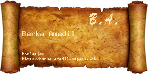 Barka Amadil névjegykártya